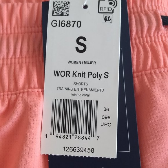 🆕Reebok Women's Training Essentials Workout Knit Poly Shorts,Twisted Coral, NWT - Picture 3 of 8